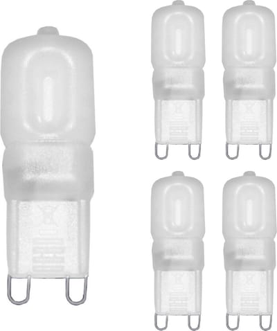LED steeklampje met G9 fitting - 200 lumen - 2.5W - 5 Led G9 steeklampjes - Stekkerlamp - Insteeklampjes - Insteeklamp - Insteek lampjes