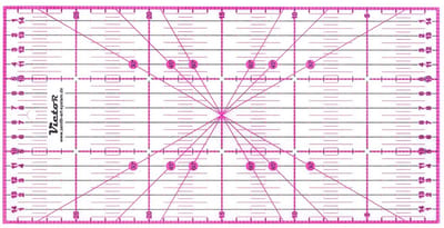 Transparante Liniaal - Naailiniaal Patroonliniaal - Naaien Quilten Knutselen - Nauwkeurig Raster - 15 x 30 cm - Roze