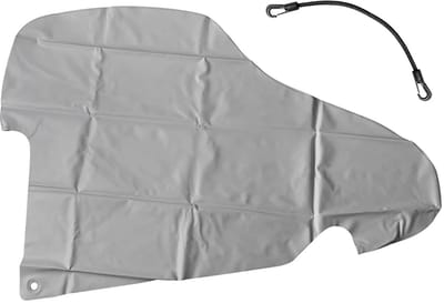 ProPlus Disselhoes 60 x 85 cm – Voor geremde caravans en aanhangwagens – Elastisch bevestigingskoord inbegrepen – Grijs