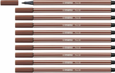 STABILO Pen 68 - Premium Viltstift - Siena - Doos 10 stuks