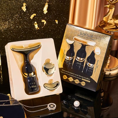 3 Koppen Huidverzorging Gezicht Verstevigende Massager Multifunctioneel Huidverzorging Gezicht Sculpting Tool voor Vrouwen Dagelijkse Huidverzorgingsroutine zwart