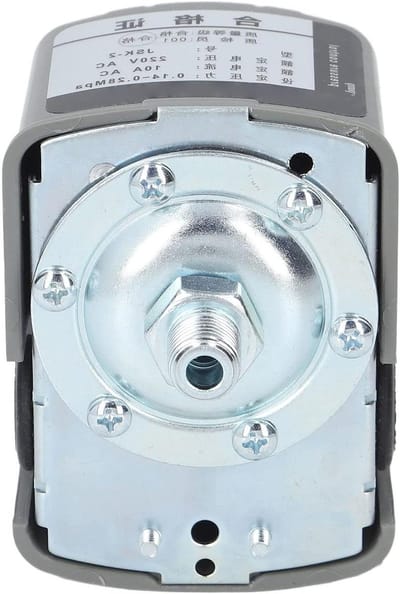 Drukschakelaar Waterpomp - Regelaar Bronpomp - Waterdruk Regelen - Stabiele Prestaties - 1/4in NPT - Zwart