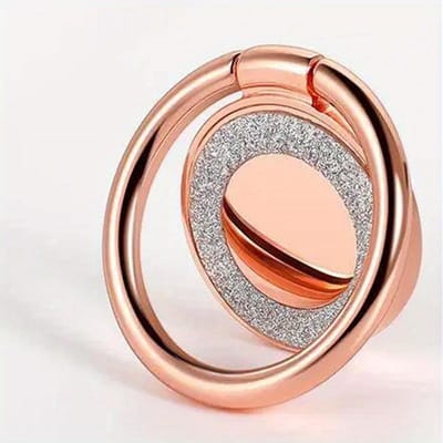 Anneau de support pour téléphone portable tendance et bling-bling, boucle circulaire pour téléphone portable, autocollant arrière, accessoires pour téléphone rose or