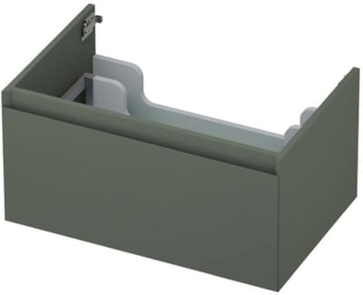 INK - Onderkast 1 Lade Greeploos Gelakt 45gr - 700x450x350 Mm - Mat Beton Groen
