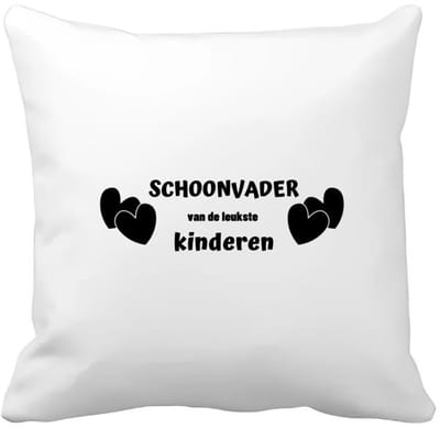 Akyol - schoonvader van de leukste kinderen Kussen hoes - Vader - de leukste schoonvader - vader cadeautjes - vaderdag - verjaardag - geschenk - kado - 40 bij 40 cm