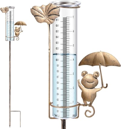 Frostbestendige regenmeter voor tuin - Tuindecoratie en cadeau voor tuinliefhebbers, ideaal voor patio, gazon en landschapsarchitectuur