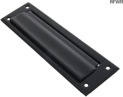 RFWR® Bruine Brievenbus voor Binnen en Buiten - Staal, Matzwart, Totale Afmetingen 254 x 73 mm