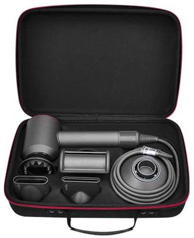 WiseGoods Premium Opbergtas Geschikt Voor Dyson Supersonic Föhn - Beschermende Reistas Haardroger - Hardcase Opbergdoos - Zwart