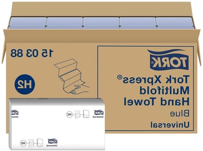Papieren handdoeken - Multifold doeken - Hygiënisch drogen - Duurzaam en zacht - 4740 doeken - Blauw