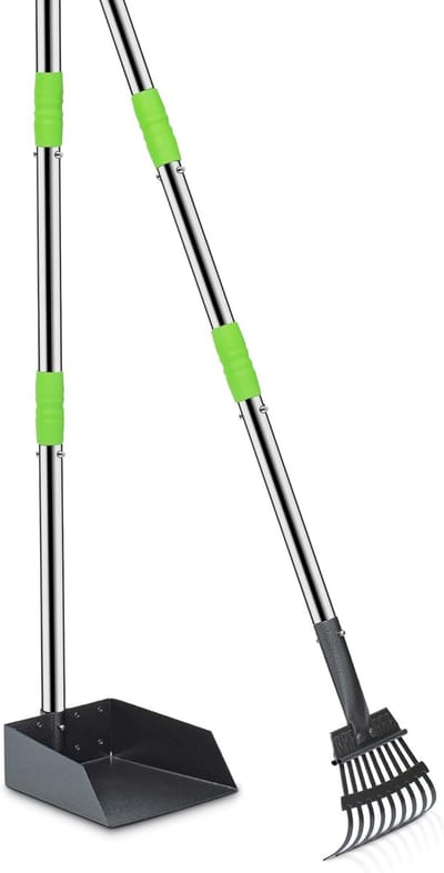Hondenpoepschep Metaal - Honden afval schep - Tuin Dierenzorg - Verstelbare Lengte - 96 cm Handgreep