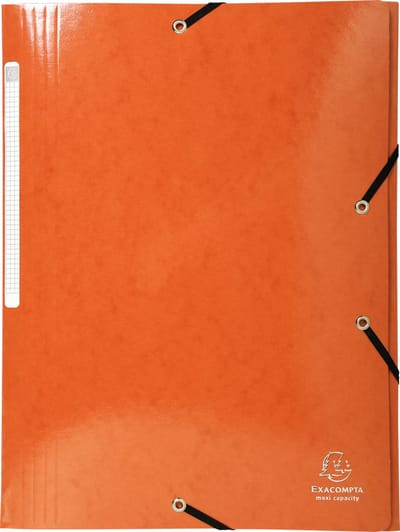 Exacompta 25x IDERAMA® Elastomap 3 kleppen Maxi Capacity 425gm2 A4 - Oranje - 55836E