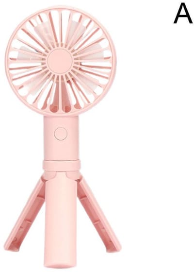 Roze draagbare, persoonlijke mini-gezichtsventilator met 3 snelheden, oplaadbaar en opvouwbaar