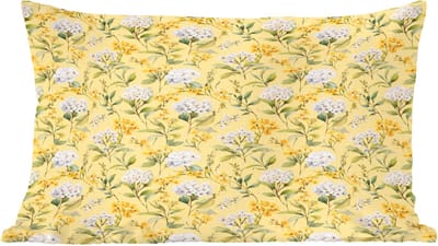 Sierkussens - Kussentjes Woonkamer - 60x40 cm - Frans - Citroen - Bloesem - Wit - Geel