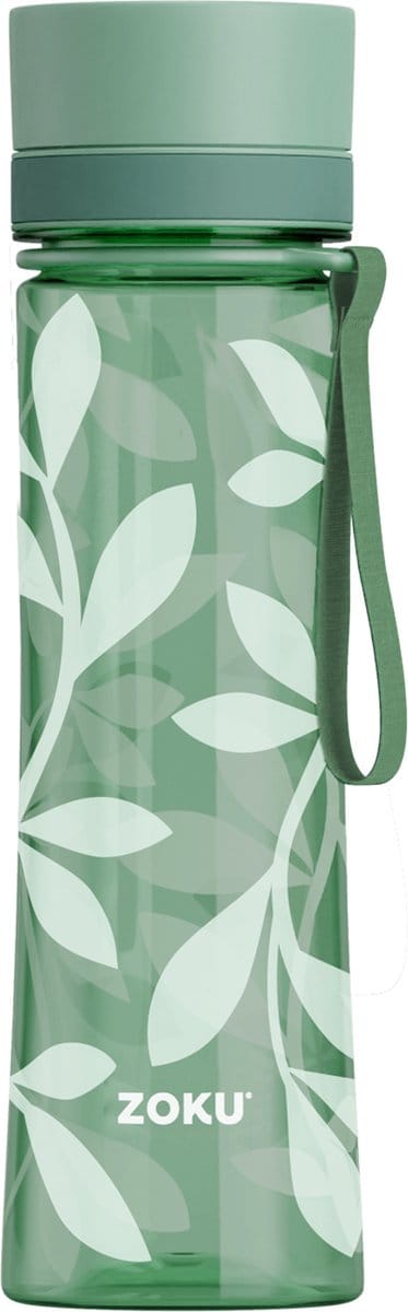 Zoku - Drinkfles 600 ml Green Leaf - Polypropyleen - Groen