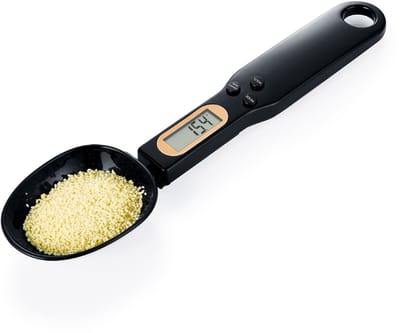 Digitale Precisie Keukenweegschaal - Lepelweegschaal van 0.2gr tot 500gr – Weeglepel - Weegschaal – Maatlepel - Zwart