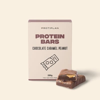 Protiplan - Protein Bars Chocolate Caramel Peanut - 7 x 40 g - Low carb - Eiwitrepen