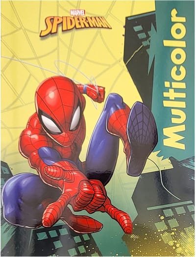 Multicolor Marvel Spider-Man Kleurboek - Actierijke Kleurplaten met Spider-Man - 32 Pagina's - Geschikt voor Kleurpotloden en Wasco