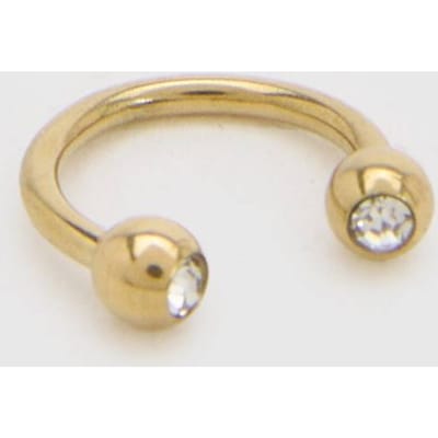 boohoo Dames Roestvrijstalen Goudkleurige Diamante Kraakbeen Piercing