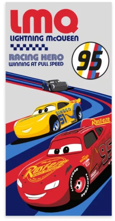 Disney Cars Badlaken - 60x120 cm - Strandhanddoek - Handdoek - Badkamer - Full Speed - Voor kinderen - Voor jongens