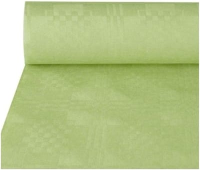 Tafellaken/tafelkleed rol papier - 800 x 120 cm - lichtgroen - Tafel decoratie - Lange tafels - Damast papier