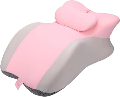 Leeskussen Traagschuim - Wigkussen Bed - Ontspannen Lezen - Verstelbare Hoogte - 58 x 38 cm - Grijs