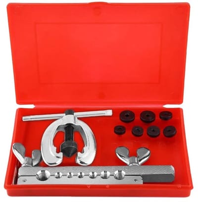 Dailygoods- Slangenglijset 7 Snijmaten - Gereedschap voor Koper/Messing/Aluminium - Draagtas - Hoogwaardig Staal - Voor Enkele/Dubbele Uitlopers - Buizengereedschap