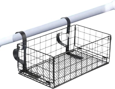 Zwembad Opbergmand - Speelgoed Opbergbox - Buiten Organiseren - Duurzaam Metaalontwerp - 398cm Breed - Zwart