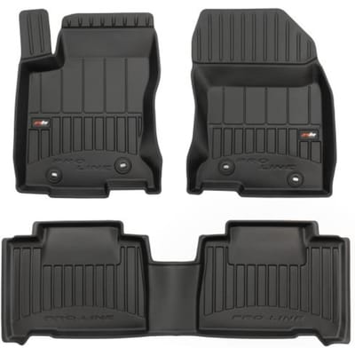 FROGUM PROLINE Automatten - Geschikt voor LEXUS NX I (2014-2021) - 3-delig - TPE Rubber - Zwart