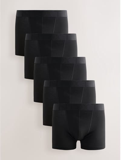 Next - Heren - Set van 5 boxershorts - Zwart