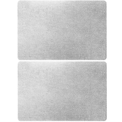 Home & Styling Luxe Tafel placemats Argenta - zilver - pvc - 43 x 28 cm - Onderleggers