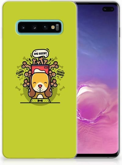 Samsung Galaxy S10 Plus Telefoonhoesje met Naam Doggy Biscuit