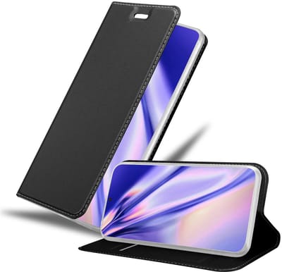 Cadorabo Hoesje geschikt voor Samsung Galaxy S21 ULTRA in CLASSY ZWART - Beschermhoes met magnetische sluiting, standfunctie en kaartvakje Book Case Cover Etui