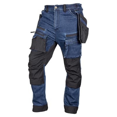 NEO TOOLS DENIM - Werkbroek - Cordura Verstevigingen - Verwijderbare Zak - XXL