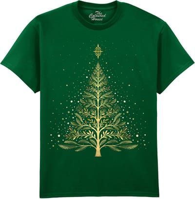 Kerstboom Christmas Night Glowing Tree The Coloured House T-shirt M