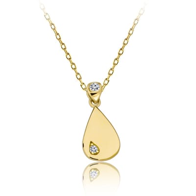 Juwelier Zwartevalk 14 karaat gouden ketting met hanger - 15.066