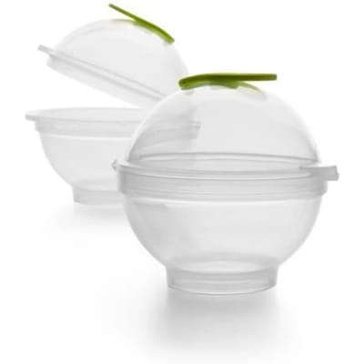Ibili 870550 Lot de 2 Moules pour Boules de Glace Gintonic's Plastique/Silicone Taille XXL