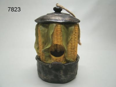 Geharo Vogelhuisje Maiskolven – 12 x 12 x 22 cm – Polystone – Hangend Vogelhuis – Nestkast