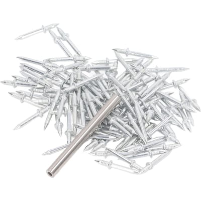 101 Stuks Set Plintnagel Koolstofstaal Gegalvaniseerd Niet-markerend Dubbelkoppig Naadloos