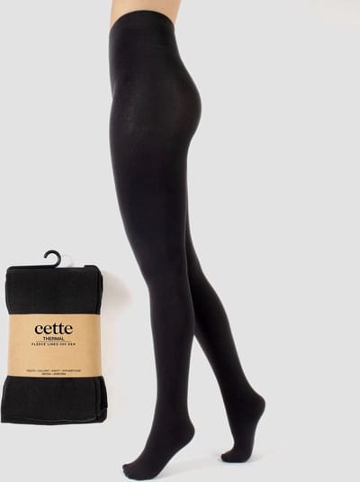 Cette Fleece Panty S/M - Thermische panty met warme fleece binnen - ondoorzichtige panty