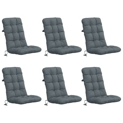 vidaXL - 6-delige - hoogrugkussen - VIANEN - 6 - pcs - 100% - Polyester - Blauw