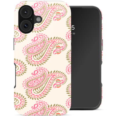 Selencia Hoesje - Geschikt voor Apple iPhone 17 - Backcover geschikt voor MagSafe - Paisley Blush