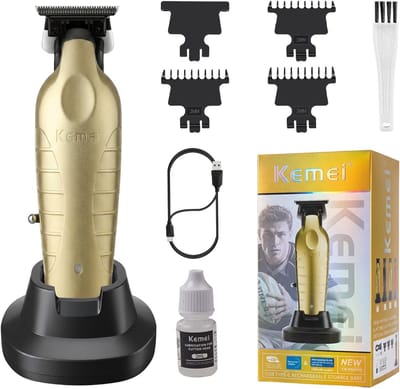 Haartrimmer Heren - Baardtrimmer Scheerapparaat - Strakke Lijnen - Keramische Precisie Blad - 180 Min Gebruik - Goud