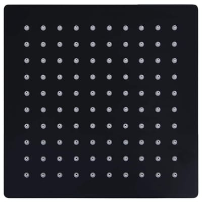 vidaXL - Regendouchekop - vierkant - 20x20 - cm - roestvrij - staal - zwart