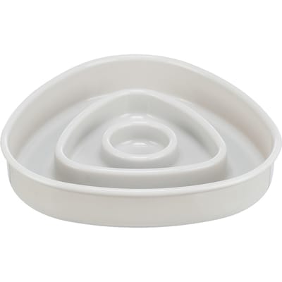 Trixie Voerbak - Anti Schrokbak - Slowfeeding - Kunststof/TPR - Grijs - 15X15 cm 350 ML