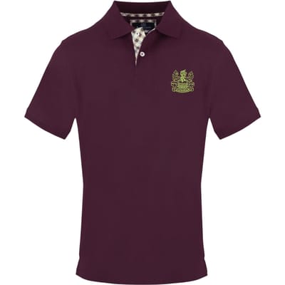 Aquascutum Heren Logo Katoenen Polo Shirt (Rood)
