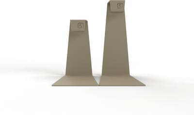 Kandelaar Mono | Geel Grijs | Elegant | Industrieel | Kaarsenhouder | Modern | Mix en Match | Metaal | 2 stuks