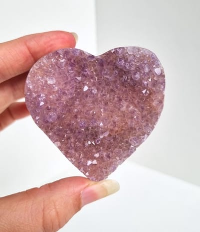 ThaleiaDesign - Amethist hart met agaat - Edelstenen en Mineralen - amethist - Spiritualiteit - Woondecoratie - valentijn - liefde - cadeau - cadeautje vrouw - moederdag cadeau