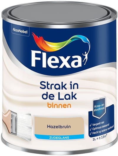 Flexa - Strak In De Lak Binnenlak Zijdeglans - Hazelbruin - Mengverf - 1 L