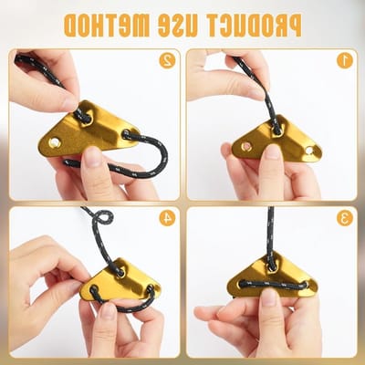 Aluminium Touwspanner Set van 12 Stuks voor Camping, Tent Accessoires, Outdoor Activiteiten en Picnics