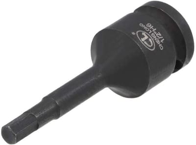 Dailygoods - Impact Hex Bit Socket - 1/2" Aandrijfdop - Premium CR-MO Staal - 6 mm Inbussleutel - Corrosiebestendig - Geschikt voor Slagboormachines e...